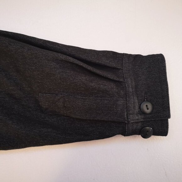 TanJay Ladies Button Front  Size Large Loose Fit Black Jean Shirt/Jacket - Picture 4 of 12